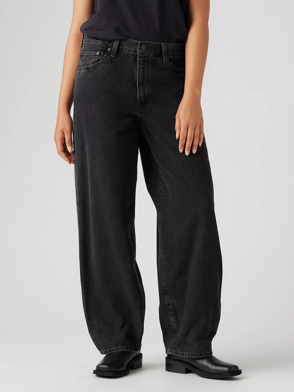 Levi’s Baggy Dad Boot Barn Stone 25x32 Barrel Jeans